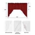 thumbnail image 6 of Red Floral Kitchen Swag Valances for Windows, Country Farmhouse Abstract Flowers Pattern Swag Valances Curtains for Living Room, Rod Pocket Window Treatments for Bathroom, Bedroom, Cafe, 56"x36", 6 of 6