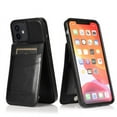 thumbnail image 6 of Entronix Wallet Case for iPhone 12/12 Pro, PU Leather [6 Slots] Card Holder Flip Stand, Black, 6 of 9