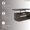 thumbnail image 4 of Signature Design by Ashley Furniture Korestone Dark Brown Lift-Top Coffee Table, 4 of 10