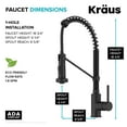 thumbnail image 6 of KRAUS Bolden Commercial Style 2-Function Single Handle Pull Down Kitchen Faucet in Matte Black, 6 of 8