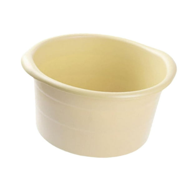 Lavabo para pies con asas, multiusos, para remojo y masaje. amarillo claro