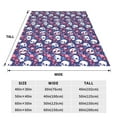 thumbnail image 3 of Rateoe Skull cartoon flower Print Fuzzy Fleece Throw Blanket Extra Large,Super Soft,Fluffy and Warm Blankets for Couch,Bed,All Season Use (60"x50"), 3 of 8