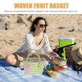 thumbnail image 3 of BEADCEST Panier Tissé pour Courses Multicolore PVC Usage Plage pour Femmes 1Pcs, 3 of 5