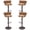 Dark Brown, variant on VECELO Bar Stools Set of 2, Modern Velvet Barstool with Woven Back & Footrest, 360° Swivel Adjustable Counter Height Bar Chairs for Kitchen Island Pub, Pink