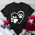 thumbnail image 2 of Posijego T-Shirts Graphiques Cœur pour Femmes Saint-Valentin Manches Courtes T-Shirts d'Été Mignons Col Rond Décontractés, 2 of 4