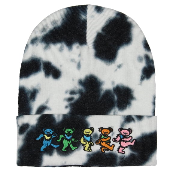 Grateful Dead Embroidered Dancing Bears Tie-Dyed Cuffed Adult Cold Weather Beanie OSFM