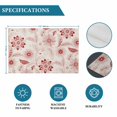 thumbnail image 6 of Red Flowers Placemats Set of 6, Retro Botanical Pastoral Leaved Farm Placemats for Dining Table, Place Mats for Kitchen Tabletop, Waterproof Wipeable Dining Table Mats Set, 6 of 9