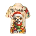 thumbnail image 2 of Merry Christmas Santa Chihuahua Scarf Twinkling Lights Xmas Holiday Hawaiian Shirt Breathable Summer Unisex Merch Dog Lover Gifts Idea - 00022, 2 of 6