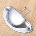 thumbnail image 2 of GFDYREE 10Pcs Farmhouse Style Shell Shape Pull Handle with Screws Suitable for Drawer Dresser, Door, Cabinet, 10Pcs Farmhouse Jewelry Chest Red Copper Silver, 2 of 7