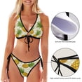 thumbnail image 3 of Dreamtimes Pineapple Zig Zag Bikinis Swimsuit Set for Women, X-Small, 3 of 7