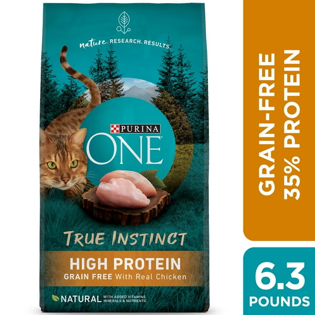 Purina ONE Natural, High Protein, Grain Free Dry Cat Food ...