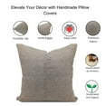 thumbnail image 3 of Fabdivine Thick Linen Hand Block Print Decorative Throw Pillow Cover , 22"X22", Pink, 3 of 5