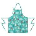 thumbnail image 2 of Turquoise Christmas Tree Apron-Garden Aprons for Women with Pockets-Cotton Linen Waterproof Kitchen Cooking Gardening Aprons Adjustable for Kitchen,Cooking,BBQ and Salon 32"x27", 2 of 7