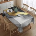 thumbnail image 2 of Black and Gold Marble Glitter Streaks Pattern Rectangle Tablecloth 60"x84",Waterproof Polyester Rectangle Table Cloth, Wipeable Spillproof Polyester Tablecloth for Dining, Camping, Indoor and Outdoor, 2 of 5