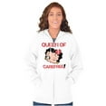 thumbnail image 4 of Queen Of Carefree Betty Boop Zip Hoodie Sweatshirt Women Brisco Brands M, 4 of 6