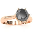 thumbnail image 2 of Crown Setting Black Onyx Engagement Ring In 14k Rose Gold, 2 of 6
