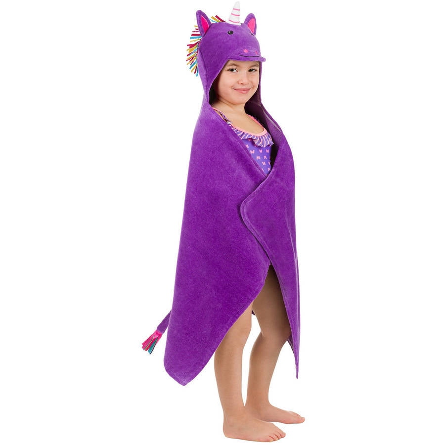 unicorn hooded bath towel