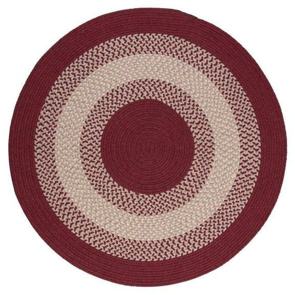 5 ft. North Ridge Round Braided Rug, Berry