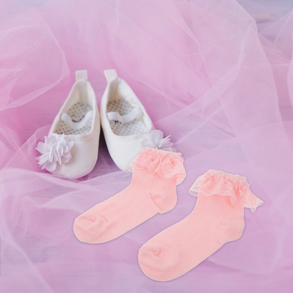 ETEREAUTY Girls Socks Baby Girl Socks Cotton Pink 1 Pair Outdoor Use