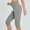 Gray, variant on Ofreoo Women's Knee Length Leggings High Waisted Yoga Workout Exercise Capris For Casual Summer With Pockets Yoga Pants Women Deal for Days Holiday Decor