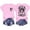 Pink, variant on Graphic Tees for Women Casual Short Sleeve Tee with Double Letter Print for Everyday Comfort and Easy Styling Pink 3XL