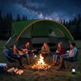 thumbnail image 6 of SANOPY 6-8 Person Instant Camping Tent with Removable Rainfly, Auto Setup Pop Up Tent for Family Outdoor /Hiking/Traveling with Carry Bag, Green, 6 of 10