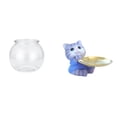 thumbnail image 1 of Acuario de escritorio,Pecera pequeña transparente,pecera,jarrón,mesa,Tanque de peces Contenedor de acuario transparente Hogar,Figura de oso,Bandeja para gatos Bandeja para dulces para gatos, 1 of 8