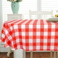 thumbnail image 5 of Red Plaid Oval Tablecloth for Oval Table Waterproof Table Cloths for Dining Room Indoor Outdoor Home Decorative Table Cloth-60x84in, 5 of 6