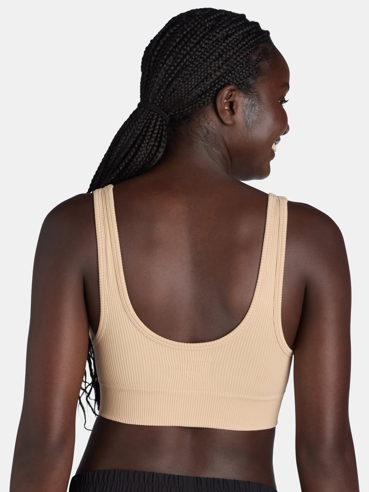 No Boundaries Women's Double Scoop Seamless Bra, Sizes XS-XXXL