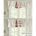 thumbnail image 2 of Christmas Gnome Snowflake Window Curtain Living Room Kitchen Cabinet Tie-up Valance Curtain Rod Pocket Valance, 2 of 6