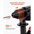 thumbnail image 3 of 20V Cordless Rotary Hammer Drill Kit,1" SDS-Plus Lightweight Power Tool with Battery&Charger,4 Functions,1200 RPM,5300 BPM,Brushless Motor, 3 of 12