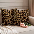 thumbnail image 3 of Pack of 2 Outdoor Pillow Covers 24x24 Inch Waterproof Leopard Throw Pillow Covers,Decorative Couch Pillow Shams Protectors Brown Vintage Leopard Print Pillowcases Cushion Covers for Patio Garden, 3 of 8