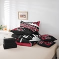 thumbnail image 6 of jejeloiu American Rugby City 7-Piece Bedding Comforter Set,Red Football Helmet King Bedding Sets For Boys Kids Reversible, 6 of 8