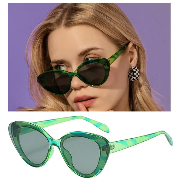 Milaget Cat Eye Sunglasses Womens Eyewear Fashion UV400 Vintage 80s Green