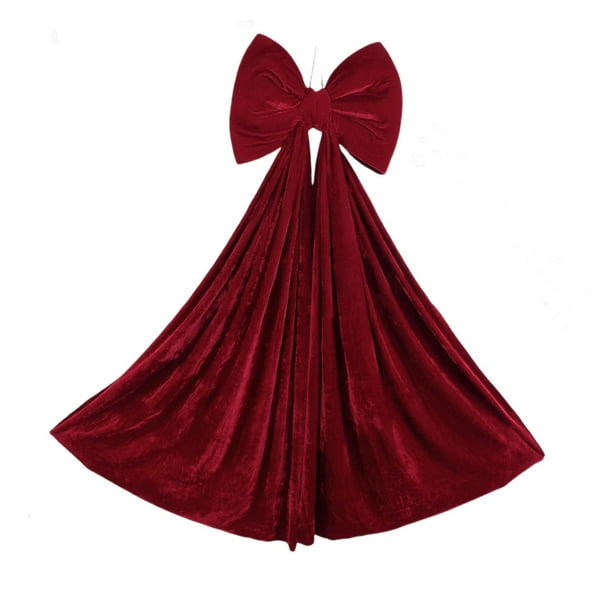 Decoración de lazo grande rojo Lazo navideño grande Suministros de lazo Lazo grande Decoración navideña Terciopelo M