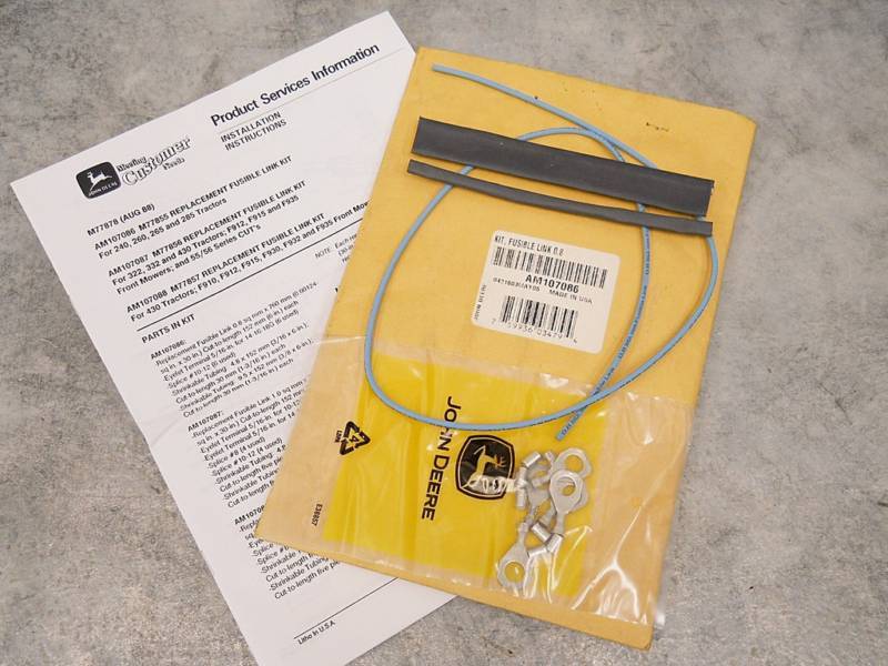 John Deere Fusible Link Kit AM107086 LX172 LX176 GT275 X595 X495