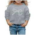 thumbnail image 4 of TIWEKE Sweat à Capuche Élégant pour Filles - Manches Longues Col Rond avec Nœud pour Confort et Mode, 7-8 Ans, 4 of 4