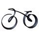 thumbnail image 4 of Escultura de bicicleta decoración del hogar hierro único para amantes de la bicicleta artesanía enmarcada de alambre negro escultura artística estatua Macarena Escultura de bicicleta, 4 of 8