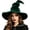 Deep Green, variant on Black Witch Hat Adult, Ruched Witches Hat for Women, Velvet Wizard Hats for Halloween Party Cosplay Costume Accessory
