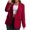 Wine red, variant on Langwyqu Spring Fall Fashion Women V-Neck Long Sleeve Office Lady Work Blazer Coat
