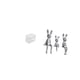 thumbnail image 5 of Dispensador de papel higiénico y portarrollos de papel higiénico con forma de familia de conejitos, de acrílico moderno, con figura escultórica para d, 5 of 8