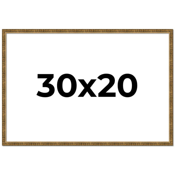 30x20 Frame Gold Picture Frame - Complete Modern Photo Frame Includes UV Acrylic Shatter Guard