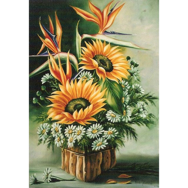 Pintura de diamante (DB3051) Flor 5D DIY Kit de bordado cuadrado Craft (B882) 40x50cm FLhrweasw Nuevo