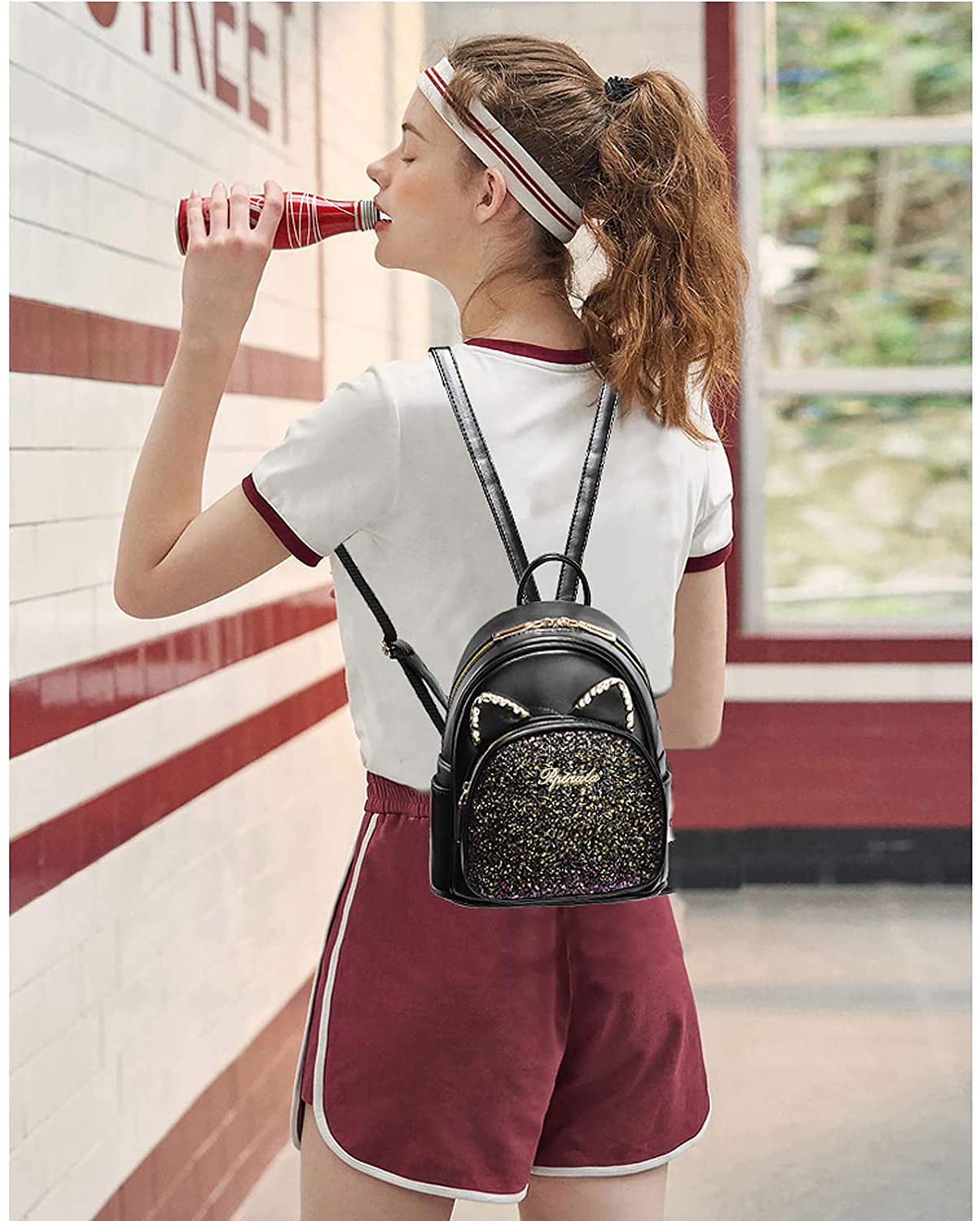 Buy GUESS Factory Women's Zayn Rose Gold Backpack Online at desertcartINDIA