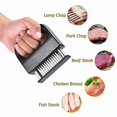 thumbnail image 2 of New Meat Tenderizer with 48 Stainless Steel Ultra Sharp Needle Blades BBQ Tool, 2 of 9