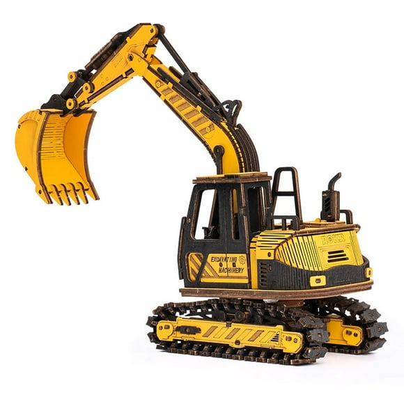 ROKR Excavator Engineering Vehicle 3D Wooden Puzzle - 395 PCS