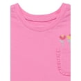 thumbnail image 4 of Garanimals Toddler Girl Short Sleeve T-Shirt with Ruffle Pocket, Sizes 18M-5T, 4 of 5