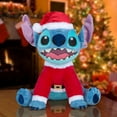 thumbnail image 6 of 16 inch Holiday Greeter Lilo and Stitch - Blue Plush Stitch in Santa Suit Disney Decoration, 6 of 6