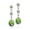 Light-Green, variant on Womens Multi-Tier Oval Crown Halo Sapphire Blue CZ Statement Chandelier Earrings