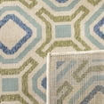 thumbnail image 4 of SAFAVIEH Veranda Jantar Geometric Indoor/Outdoor Area Rug, 6'7" x 6'7" Square, Cream/Green, 4 of 7